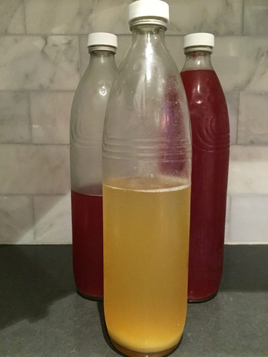 pictured above are three varieties of kombucha (Green Tea Nettle, White Tea Hibiscus and Green Tea Grape) from one of my favorite bay area businesses: Threestone Hearth, a Community Supported Kitchen.